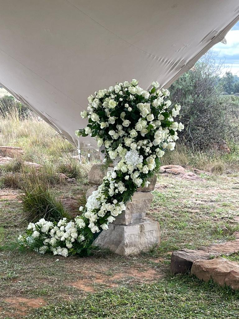 White rose arrangement
